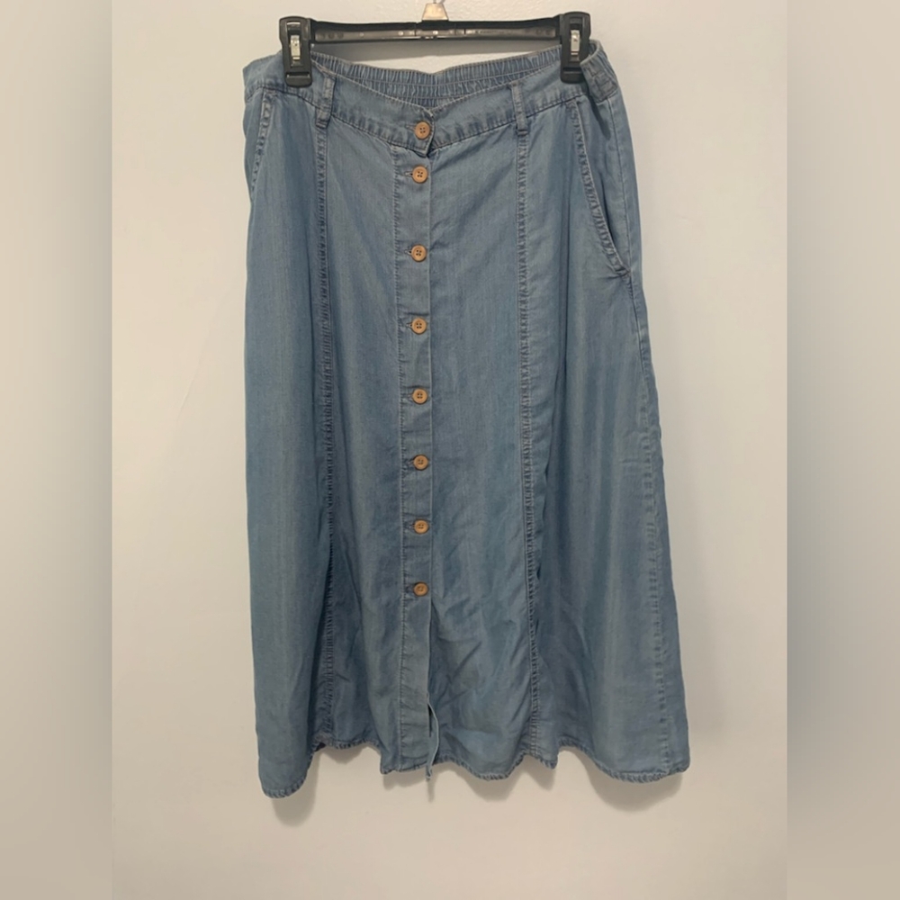 Vintage denim skirt maxi